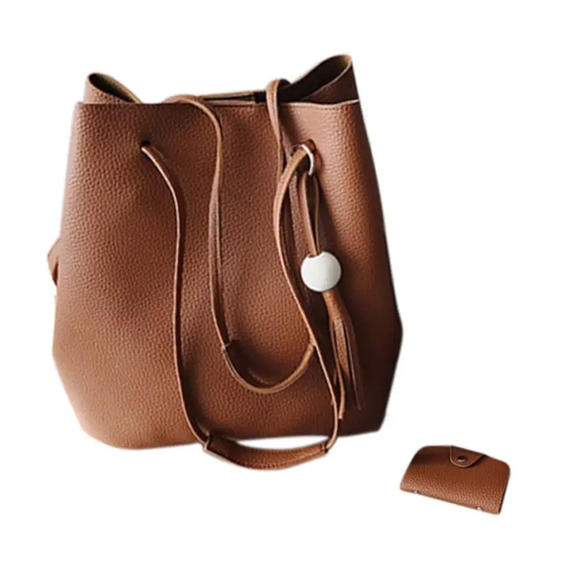 DCOS Для женщин 4 шт./компл. кожаные сумки из натуральной кожи сумка через плечо тоут