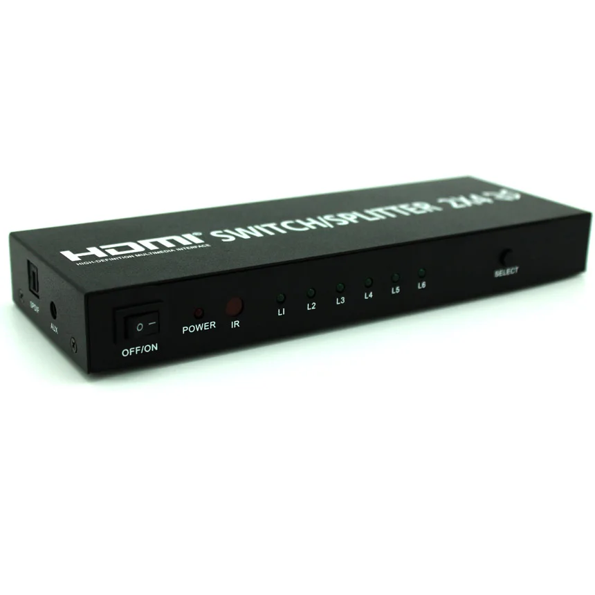 HDMI совместимый переключатель HD Splitter 2 в 4 выход с 3 5 мм Aux аудио/SPDIF аудио 2*4