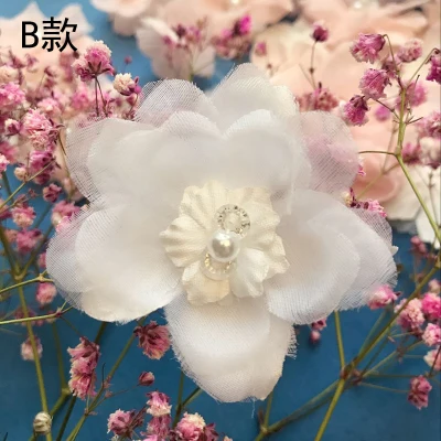 B 5CM 3D цветок патч аппликация для DIY куклы одежда платье Шитье на Кружева Патчи Бисероплетение Аппликации приятно! 5 шт./лот - Цвет: B 5CM