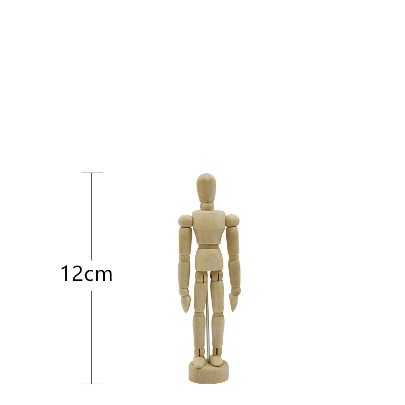 4.5 inch Деревянный человек органический материал деревянные люди современный человек модель фигурки комнаты декоративные поделки подарки миниатюры - Цвет: 4.5 inch