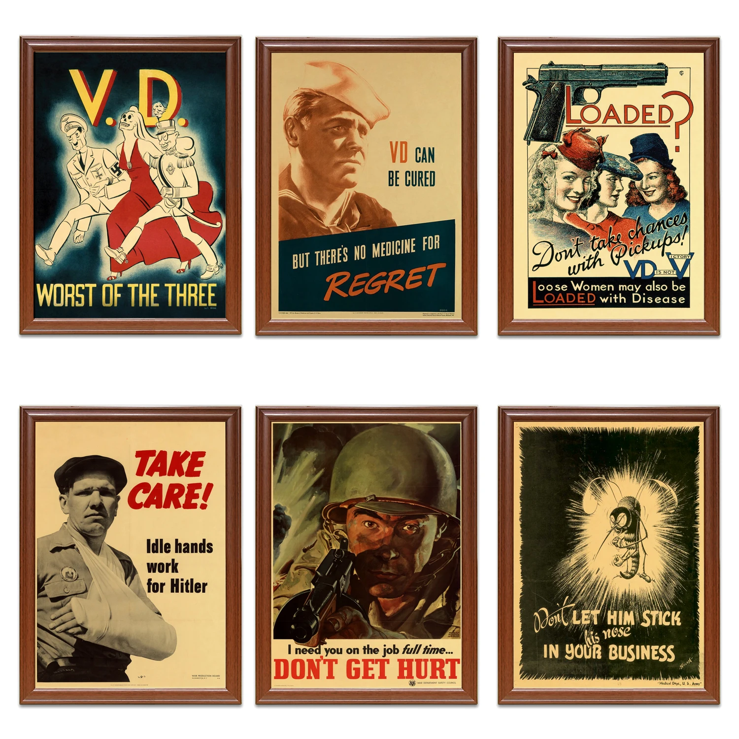 Винтажный WW2 США безопасная для здоровья агитация постер VD можно высушить