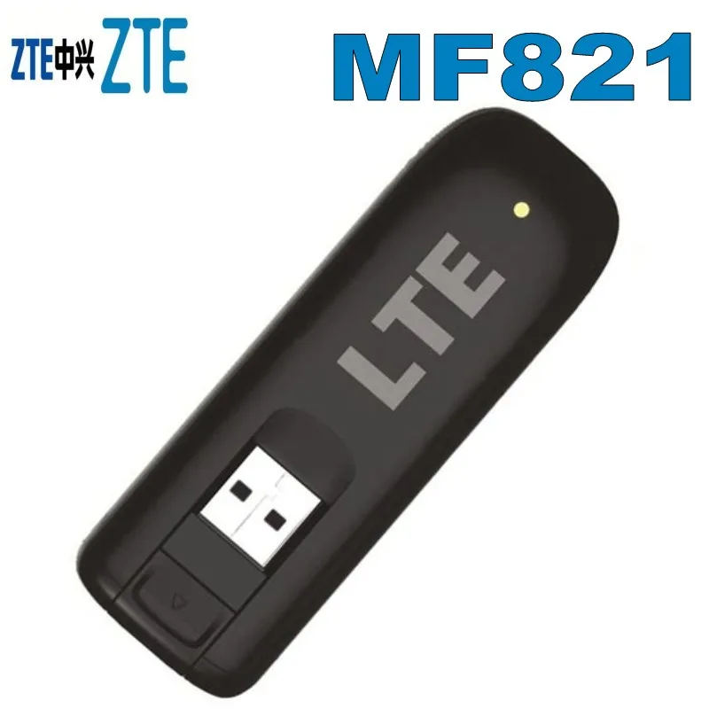 Оригинальный разблокированный ZTE MF821 100 Мбит/с 4G LTE USB модем FDD 1800/2100/2600 МГц 42 м 3G UMTS