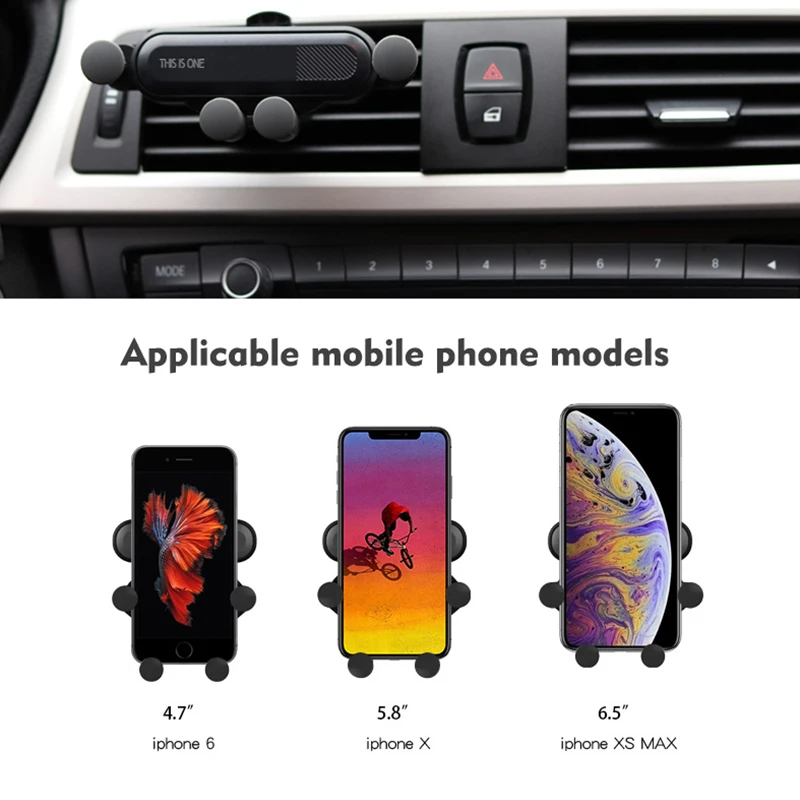 Automatic telescopic grip car phone holder pneumatic shock protection silicone pad new generation patented mobile stand ICK9 | Мобильные
