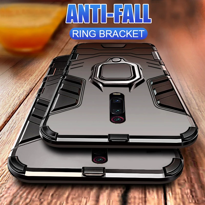 Luxury Armor Soft Ring Full Case Cover On The For Xiaomi Redmi 7 K20 Pro Note 5 6 Plus Shockproof Silicone Phone |