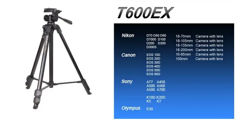 Benro T600EX T660EX T800EX T880EX цифровой Алюминий Штатив с 3 степенями свободы панорамирования/наклона головкой