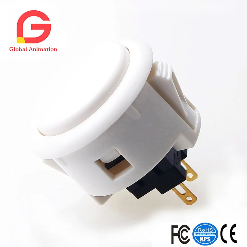Sanwa 12 шт./лот OBSF 30 аркадная кнопка (Mad Zats SF4 Tournament & Mayflash F300 Compation) белый|Игры с