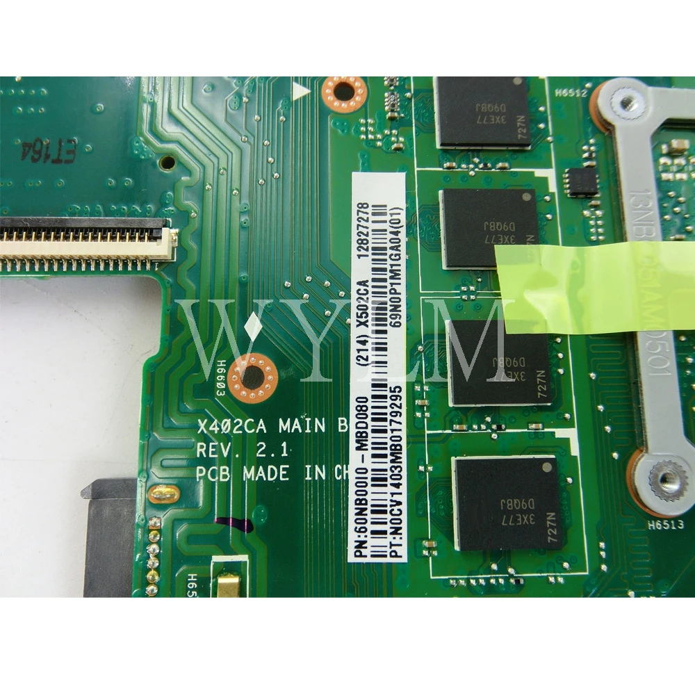 X502CA Motherboard 1007/ 2117 /i3 /i5 CPU 4GB RAM Motherboard For ASUS X502CA X502C F502CA X402C F402CA X402CA Laptop Mainboard