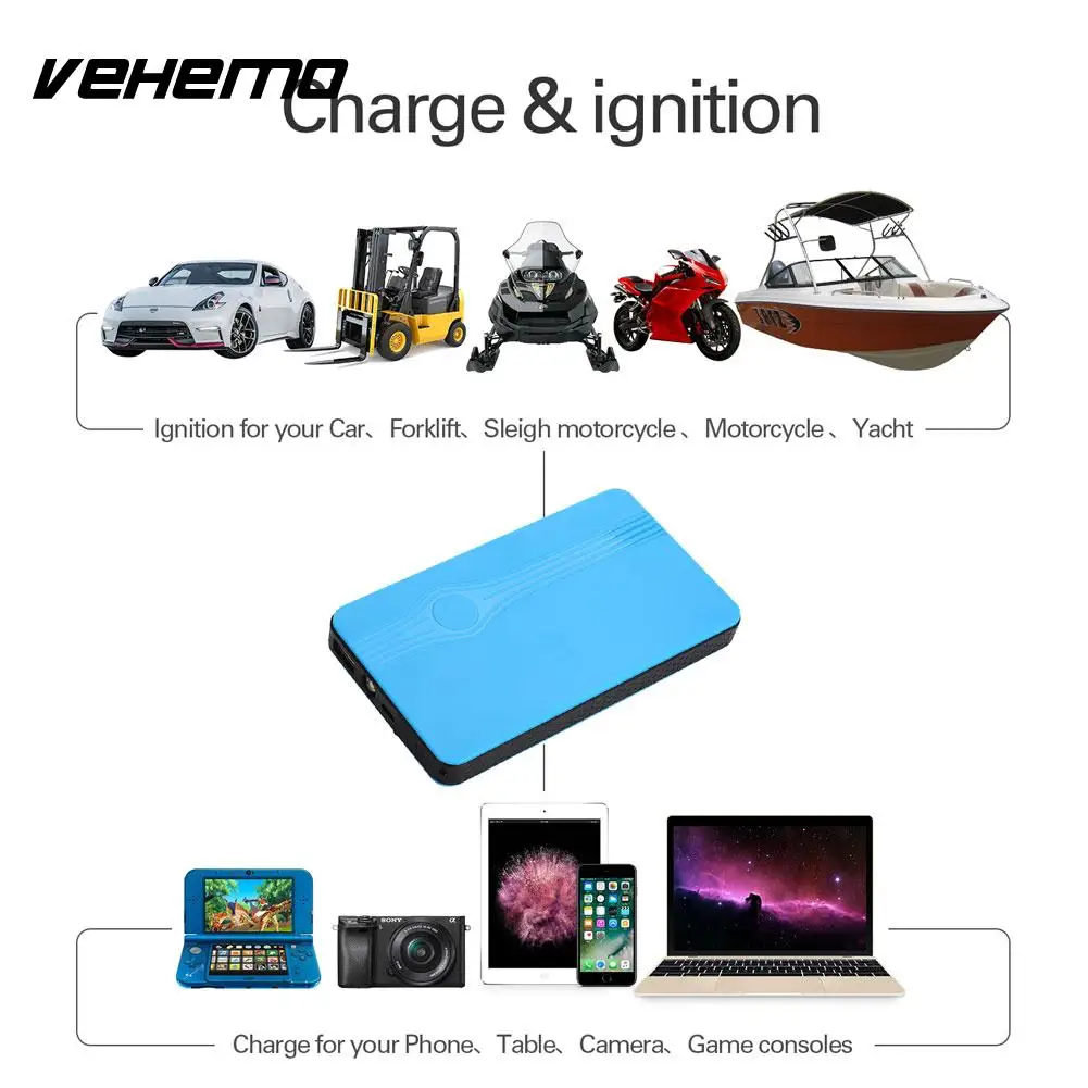 Vehemo без Батарея 1 Светодиодный Свет Автомобиль Прыгать Starter Kit DIY Мощность