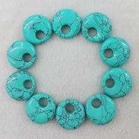 calaite 18mm charm stone beads for jewelry making necklace earrings donut accessories good quality fashion 24pc wholesale