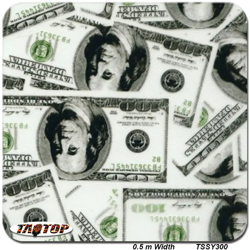 TSSY300 0 5 м * 2 популярная пленка для переводной печати долларов США Dollor money PVA Mikey
