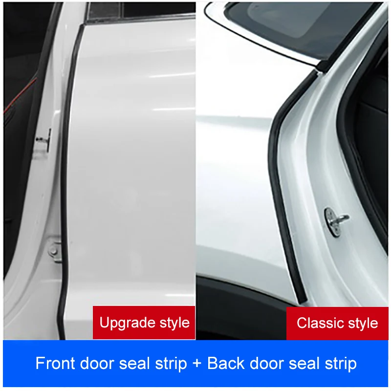Front and Rear Door QHCP резиновые спереди и сзади уплотнитель для дверей Звуконепроницаемая дверь уплотнения пришитую Стикеры подходит для Toyota Camry авто аксессуары - Название цвета: Front and Rear Door