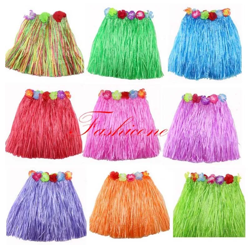 Гавайская нарядная юбка Hula из травы цветочные аксессуары Lei Детский костюм 40 см в