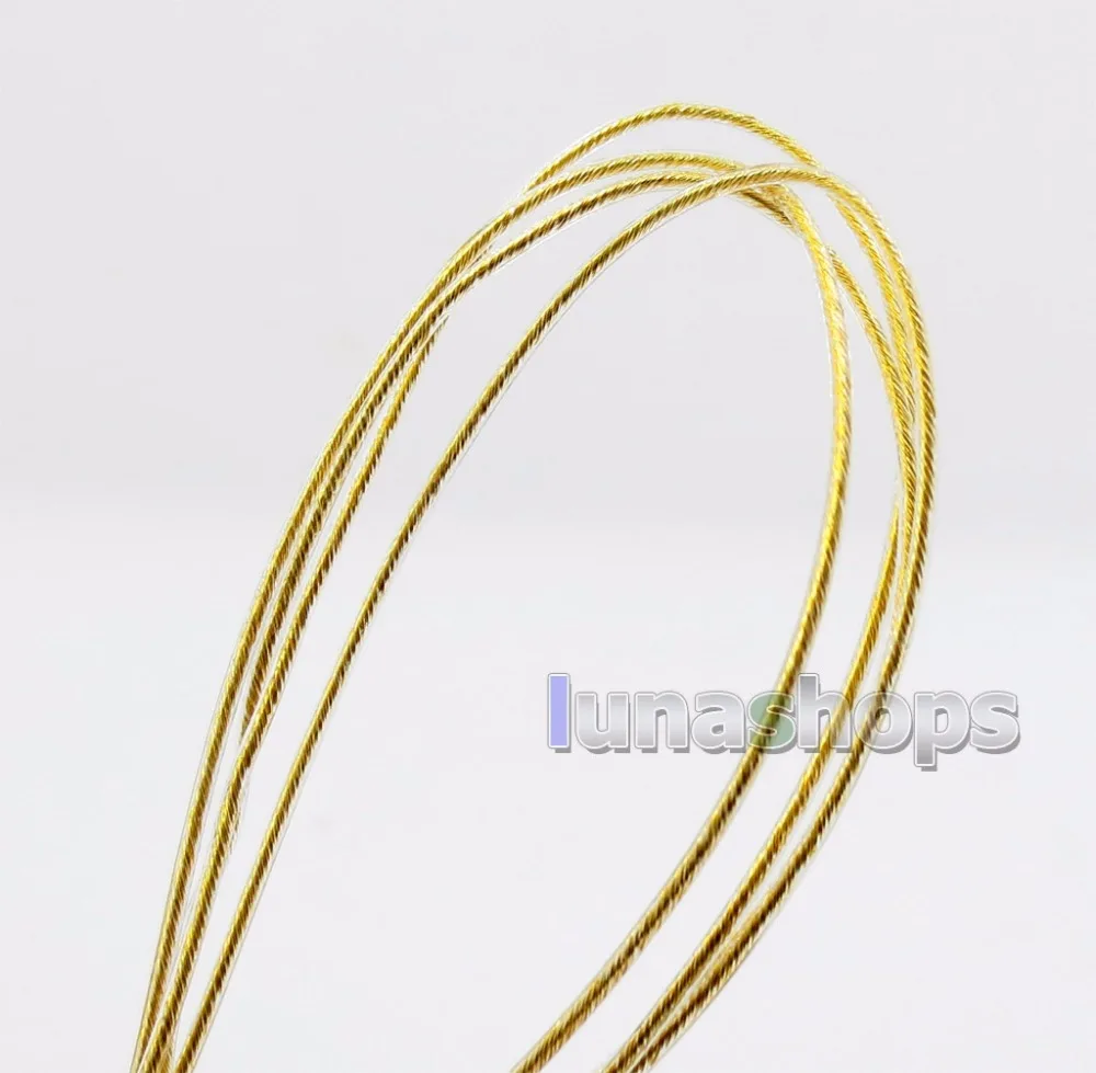 LN005931 100 м OCC+ Позолоченный 24AWG 19*0,08 мм ПВХ(не Tefl) OD 1 мм DIY аудио кабель для наушников
