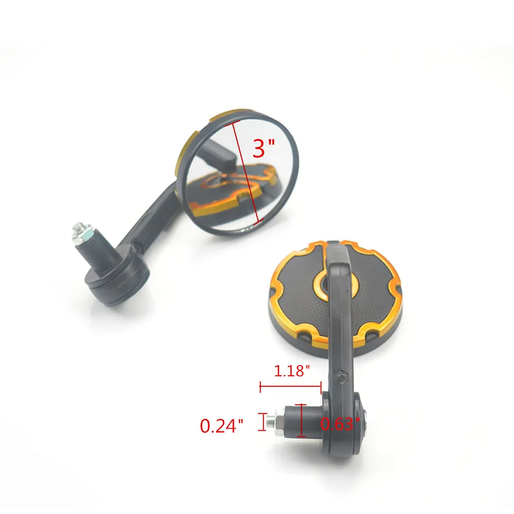 MOTORCYCLE MIRRORS ACCESSORIES 7/8&quot 22MM HANDLEBAR END REARVIEW MIRROR FOR YAMAHA FZ1 FZ6 FZ8 CAFE RACER scooter accessories |