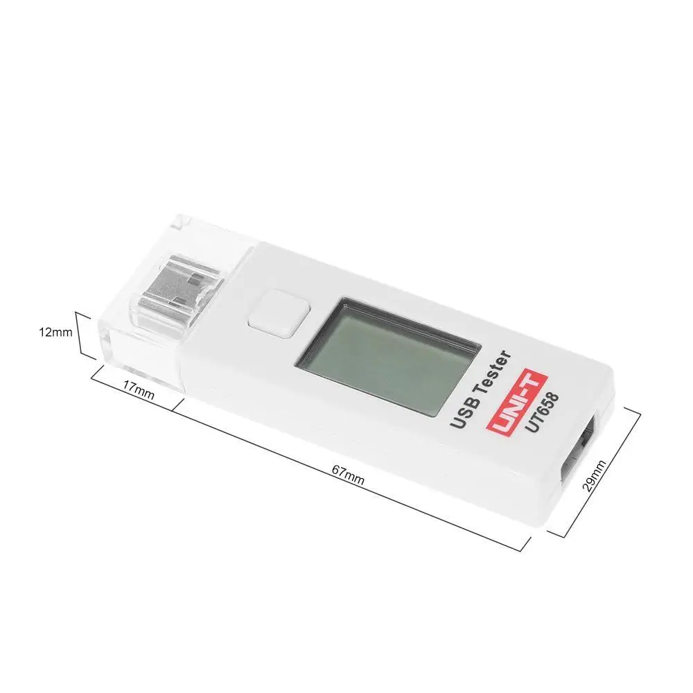 WISH-UNI-T UT658 3-9 в 0-3A 0-9999 мАч цифровой ЖК-дисплей USB мультиметр Вольтметр постоянного