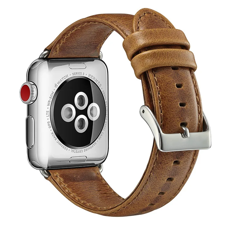 Ремешок из натуральной кожи для Apple Watch 38 /42 мм iwatch 1/2/3/4/5 40/44 | Наручные часы
