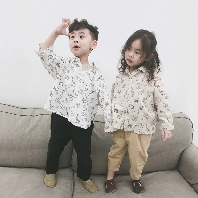 Одежда для маленьких девочек Новинка весна осень 2019 футболка с принтом мальчиков