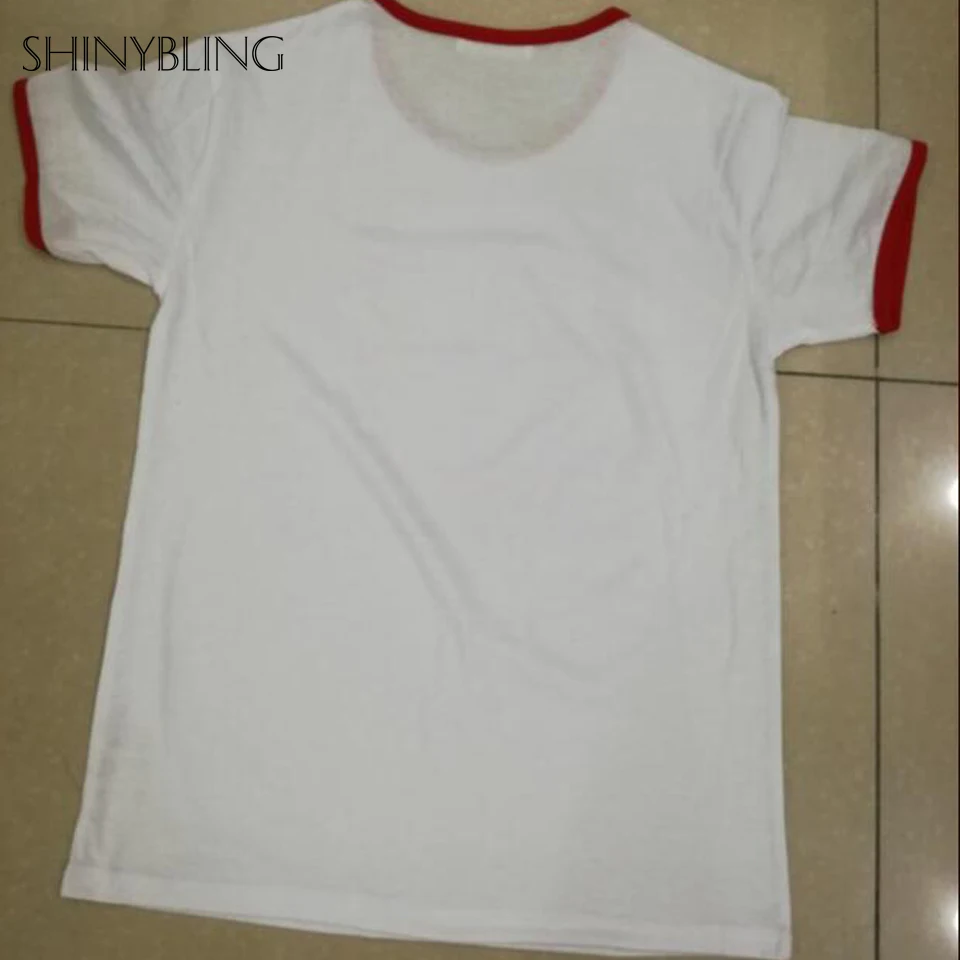 Shinybling Привет улица Ins в Tumblr битник белая футболка Ptach Для женщин красный короткий