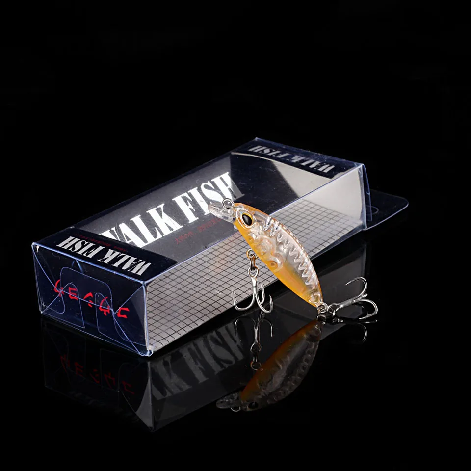 WALK FISH 1 шт. новая модель жесткая приманка для рыбалки 40 мм 2,3 г Плавающий Гольян 3D глаза качество Профессиональные воблеры кривошипная приманка Pesca - Цвет: D 4