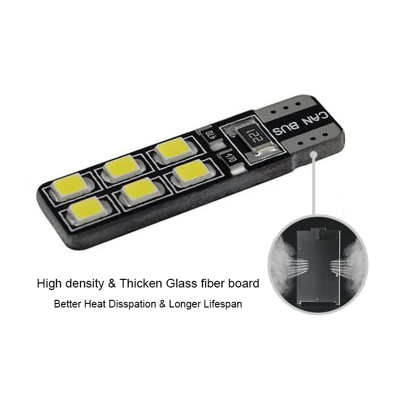 DOTAATDW 1x Canbus автомобиль клин светильник W5W T10 светодиодный 2835 SMD авто лампа для Skoda