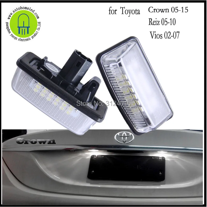 2 шт. X светодиодная Лицензионная лампа dahosun для Toyota Crown 05 15 Reiz 10 Vios 02 07|lamp for|lamp lamplamp