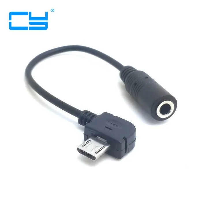 12 см Черный Micro USB к 3 5 мм гнездовой аудиокабель свинцовый адаптер конвертер