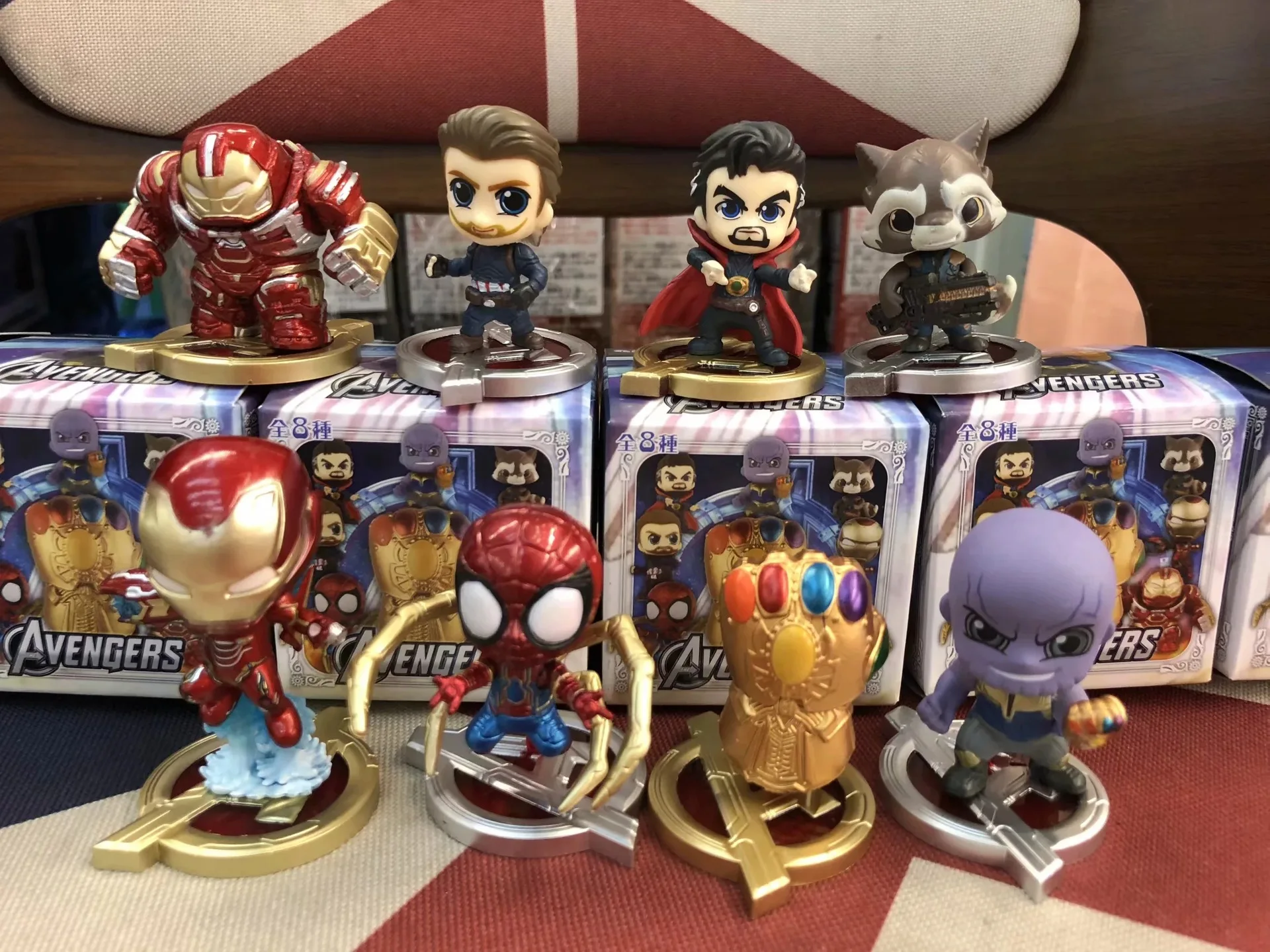 8 шт./компл. Marvel Мстители Бесконечность война Милый Железный Паук халкбастер