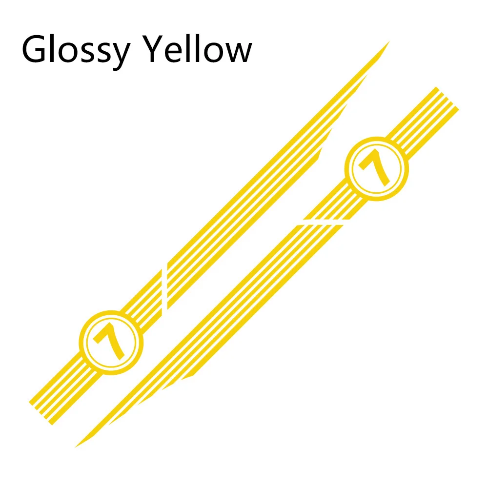 Glossy Yellow Автомобильный Стикеры стильная укладка Авто длинные штаны с полосками, DIY настенные наклейки для Mini Cooper R56 R57 R58 R50 R52 R53 R59 R61 R60 F60 F55 F56 F54 - Название цвета: Glossy Yellow