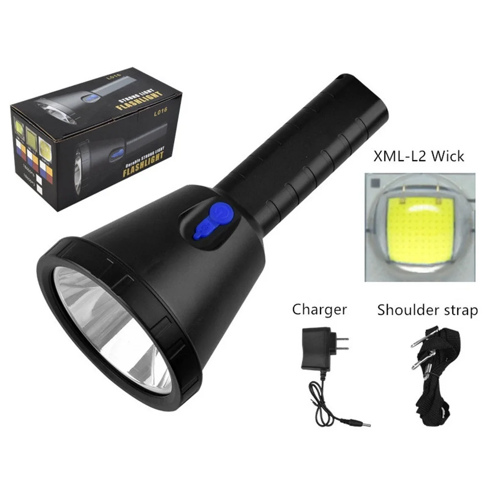 

XML2 T6 10W LED Flashlight Hunting Searching Long Range Spot beam Lamp LED Protable Lantern Handheld Spotlight Electric torch