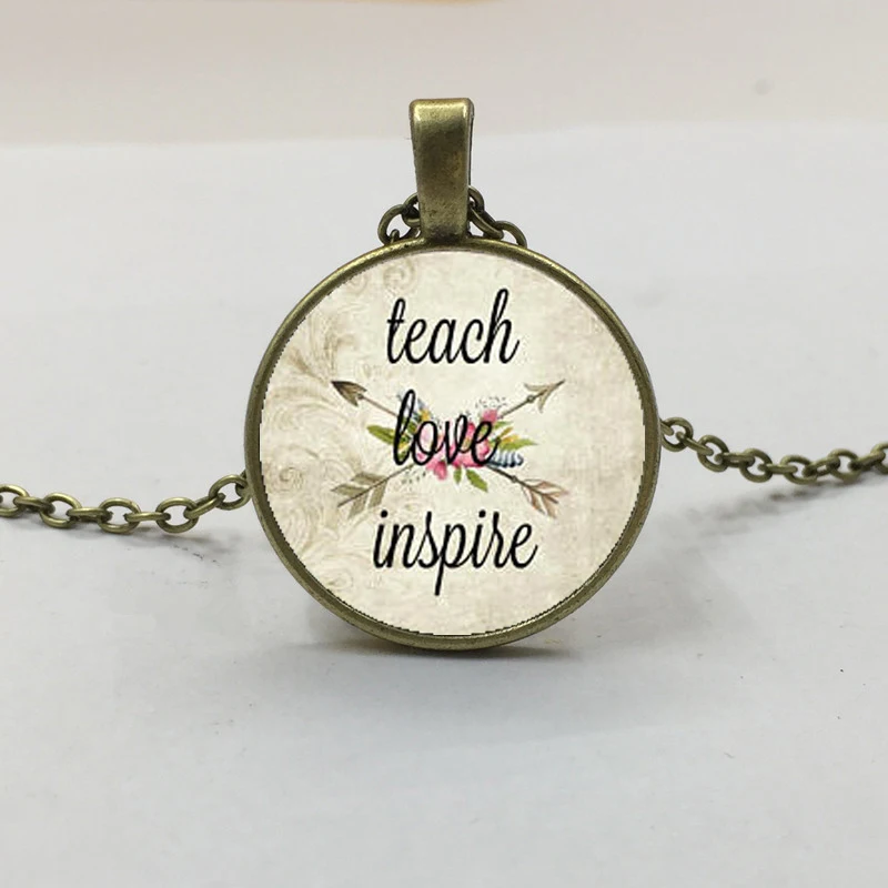 TEACH LOVE INSPIRE ювелирное изделие для учителя reach Love Inspire charm подарок поставщик детских