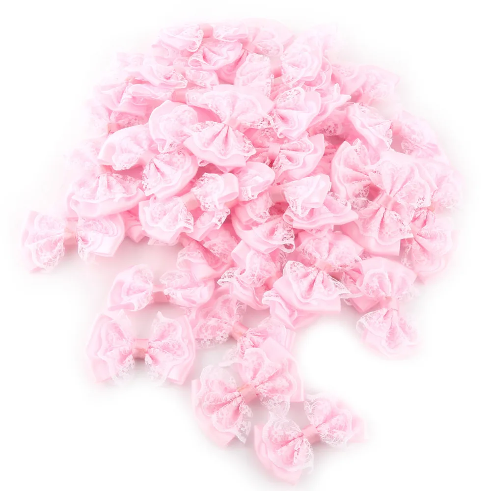 50 шт милый бант в форме галстука V-образным вырезом Аппликации из ленты с