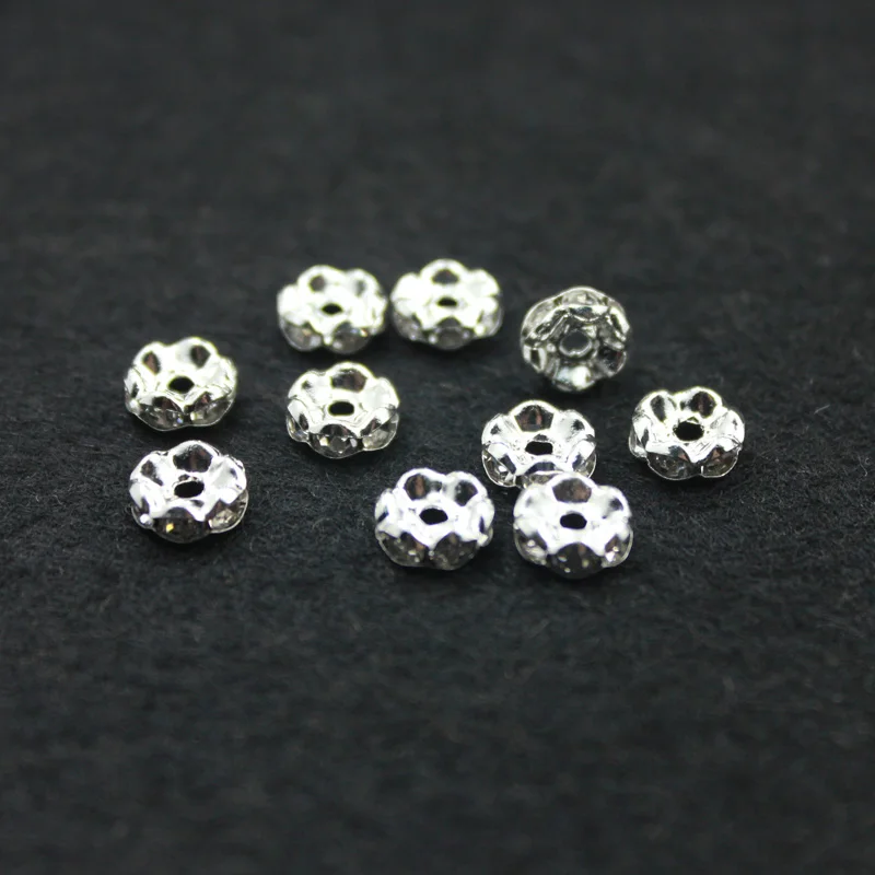 Бусины ювелирные 100 шт. Стразы бусины Rondelle Акриловые бусины для DIY браслета ожерелья JF1024