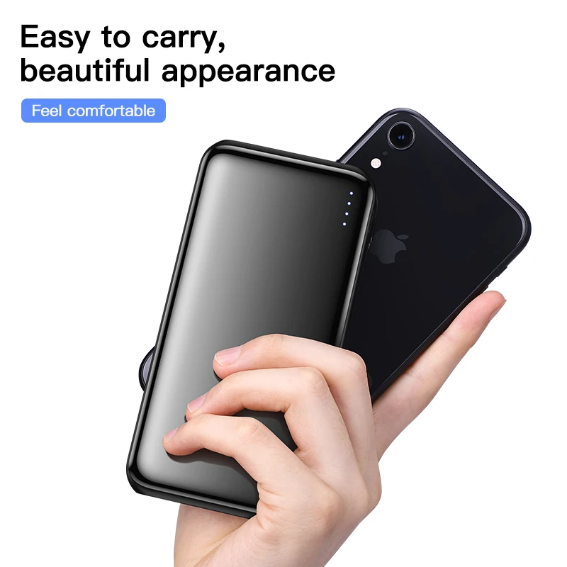 KUULAA power bank 10000 мАч Быстрая зарядка повербанк 3 0 тонкий внешний аккумулятор