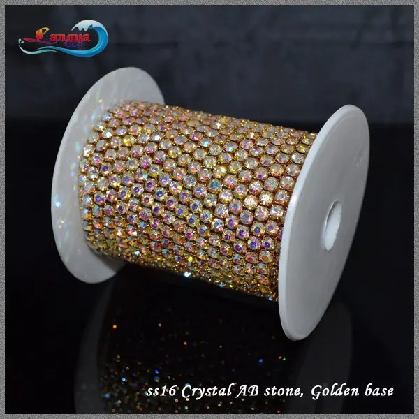 10 ярдов/рулон Золотая основа|rhineston|rhinestone headphonerhinestone press |