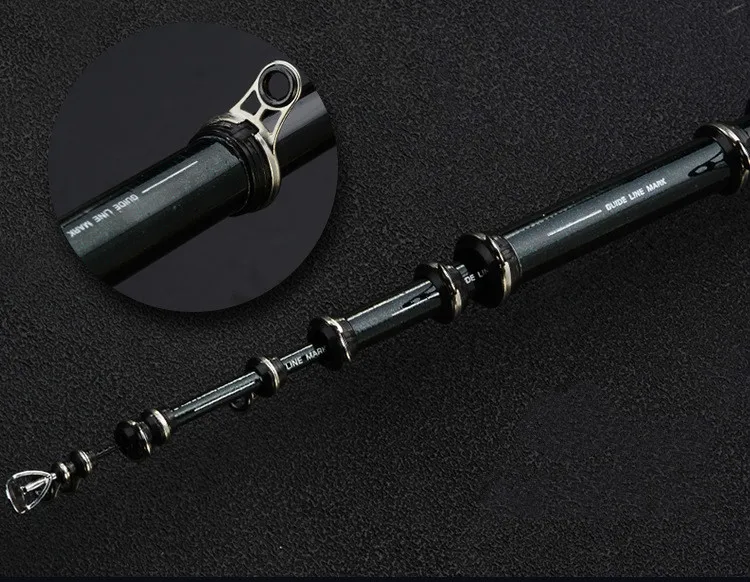 Скала Carbon Canne a Peche супер твердая ультра легкая удочка для рыбы телескопическая удочка и ручной полюс двойное использование рыболовные снасти