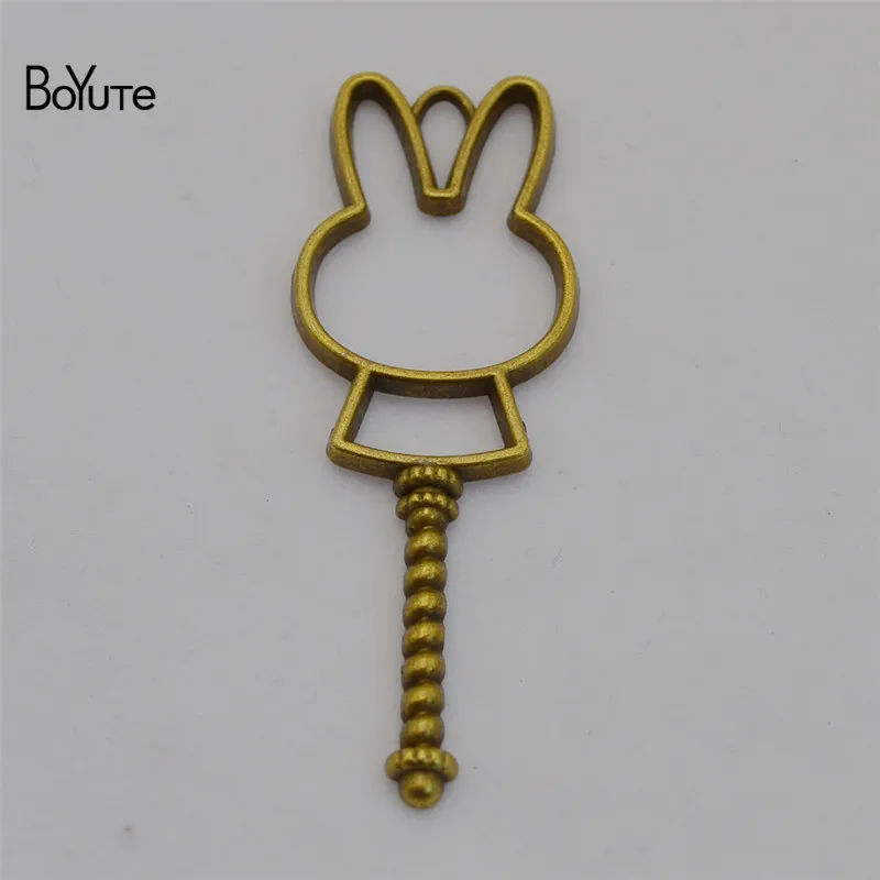 63x22MM-Bronze BoYuTe(5 шт./лот) металлический сплав Микки Кэт ключ кролик оболочки пустой кулон ободок лоток DIY ручной работы формы для эпоксидной смолы - Окраска металла: 63x22MM-Bronze