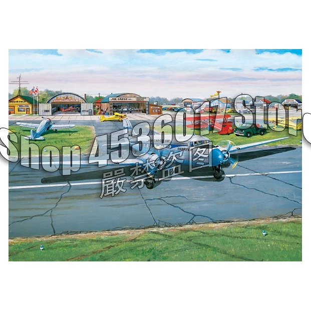 

5D Diy Diamond Painting Municipal Airport Cross Stitch Embroidery Wall Sticker Diamond Mosaic Aviation Planes Christmas Crafts
