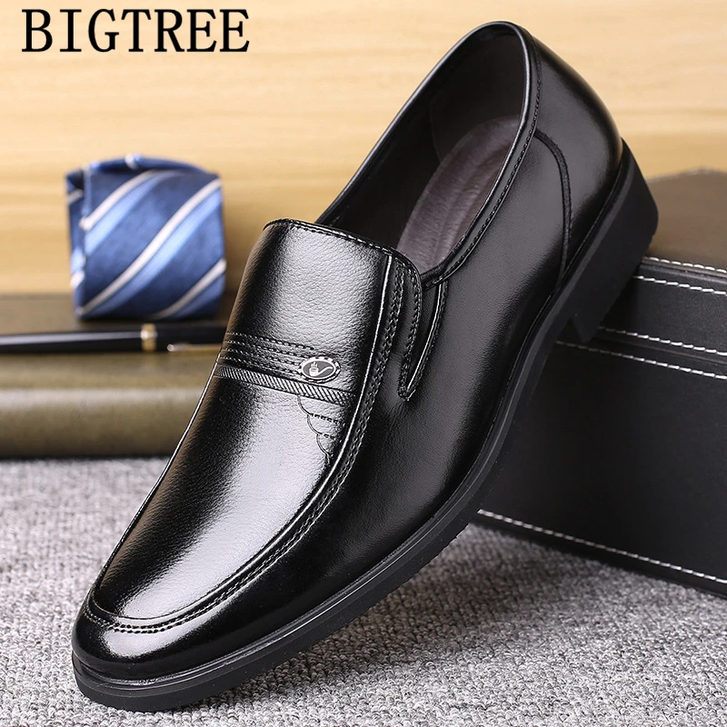 Business Shoes Men Elegant Mens Office Leather Coiffeur Formal Classic Luxury Italian Brand Erkek Ayakkabi Bona | Обувь