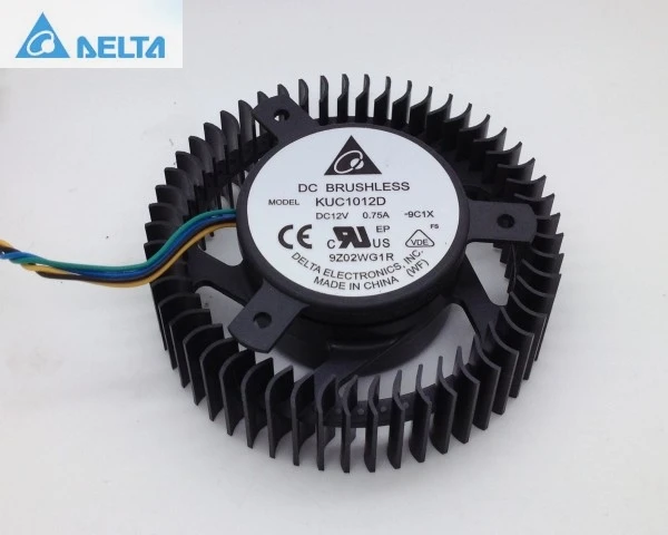 Вентилятор для графической карты delta KUC1012D, 12 В, 0,75 А, HD4770, вентилятор охлаждения