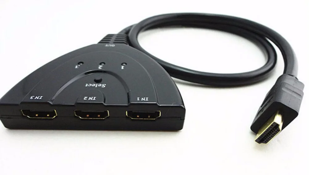 3 Порты и разъёмы совместимому с HDMI переключатель в 1 из 1080P Адаптер Hub Splitter Wandler