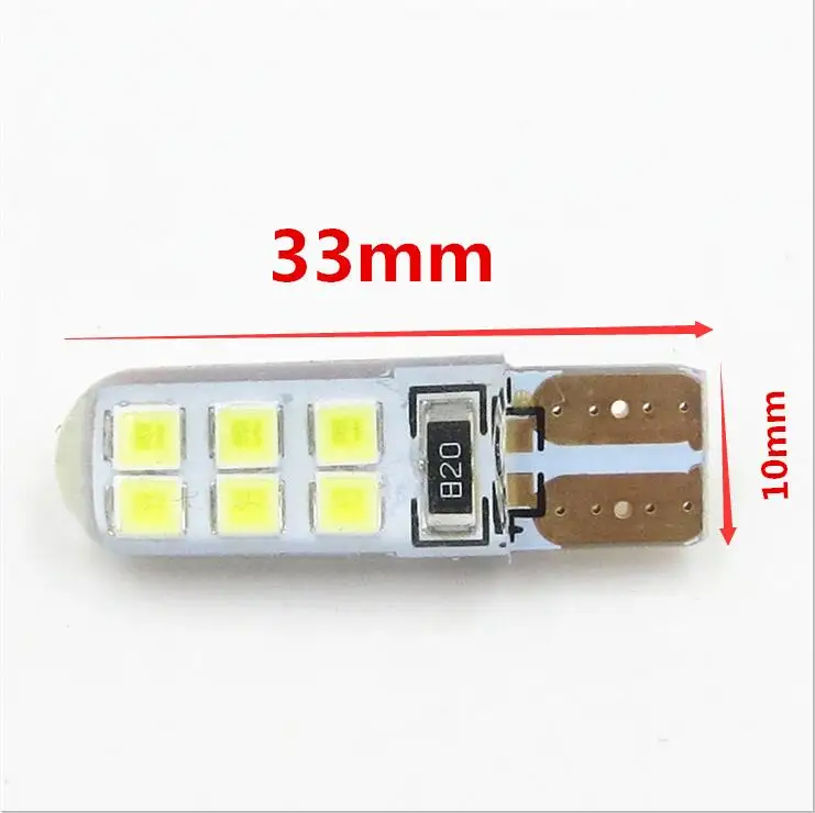 Автомобильный T10 W5W 2835 12SMD Canbus безошибочный габаритный боковой маркер