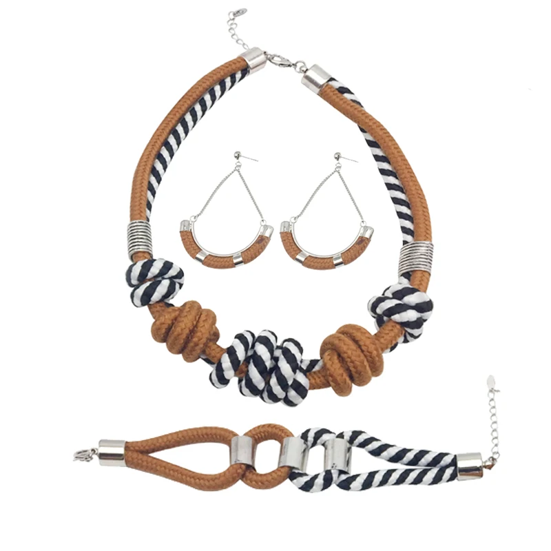 Для женщин Модный Ювелирный Набор Колье Ожерелье трубчатый Браслет Этнические