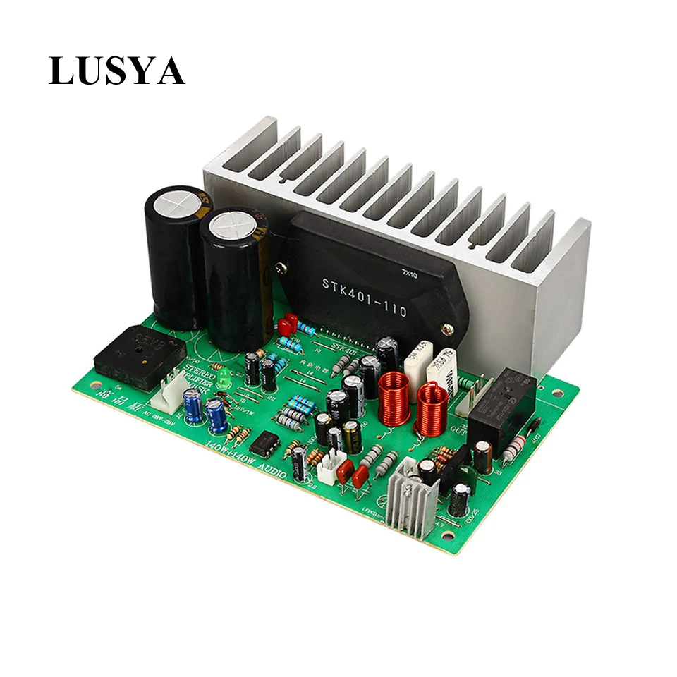 Lusya STK401 аудио усилитель плата HIFI 2,0 канал 140 Вт* 2 усилитель мощности плата AC24-28V домашнего аудио за 7294/3888 T0342