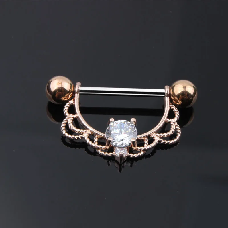 style6 316L хирургическая сталь Циркон опал сексуальное кольцо для сосков ювелирные изделия для тела соска штанга смешанные цвета пирсинг ювелирные изделия Бар для женщин - Окраска металла: style6