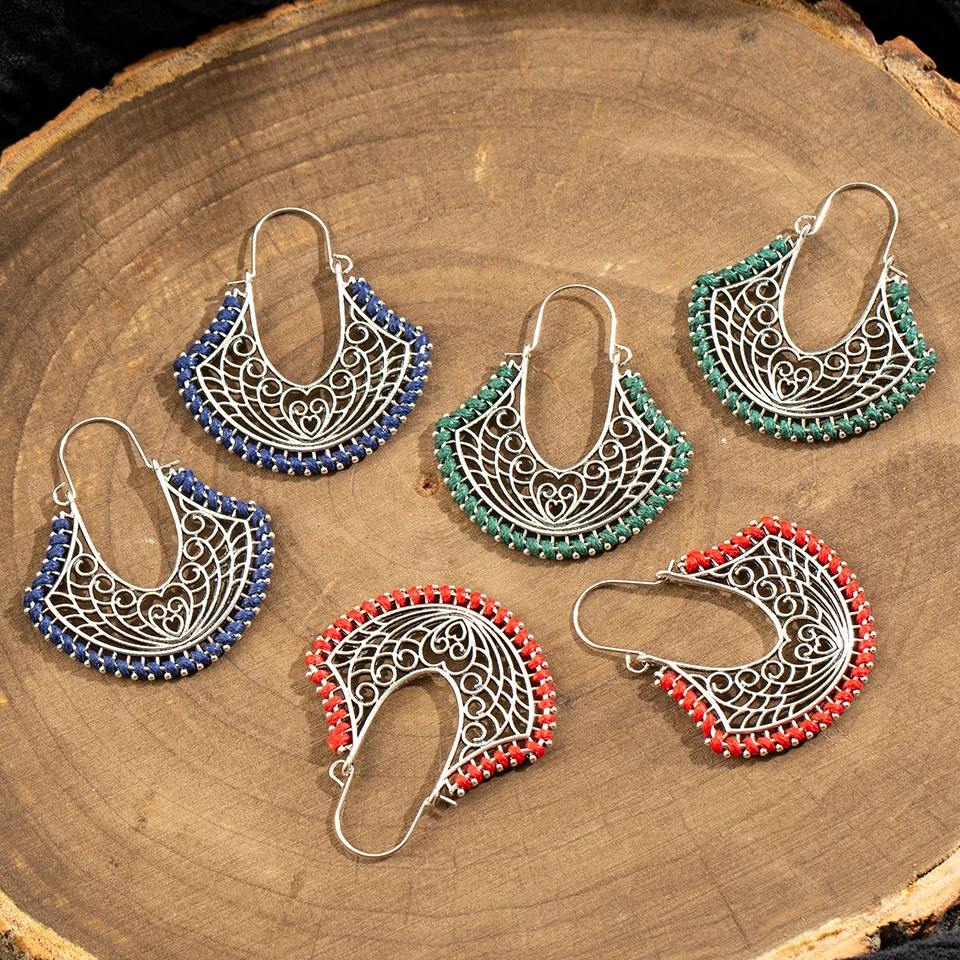 EXYNLON 2019 NEW Openwork earrings Fashion woman's and girl's jewelry color Metal Material Geometric shape trend | Украшения и