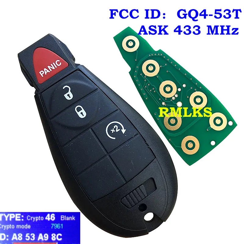 Дистанционный брелок Fobik Smart Key для DODGE ram 1500 2500 3500 2013 дистанционный брелок GQ4-53T 433 МГц/PCF7961AG