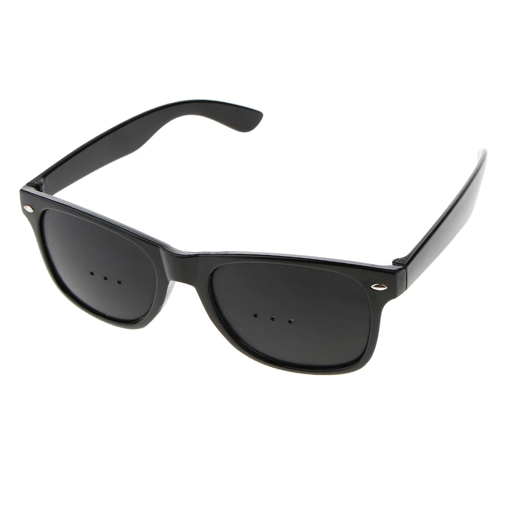 

Black Vision Correction Pinhole Eyeglasses with Small Holes Eyesight Protection Anti-Fatigue Eye Care
