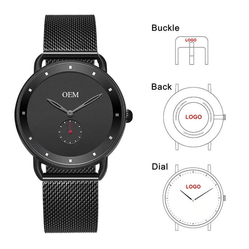 Высококачественные мужские часы CL038 под заказ с вашим собственным логотипом