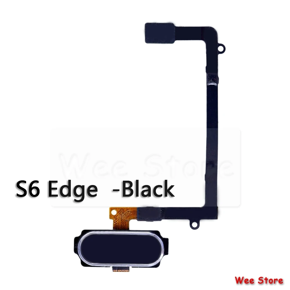 Для samsung Galaxy S6 Edge Plus G920f G925h G928f G920v G920t G920s домашняя кнопка датчик отпечатков пальцев гибкий кабель - Цвет: S6 Edge Black
