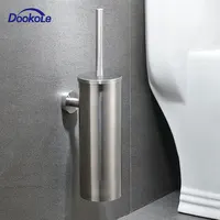 DOOKOLE Toilet Brush SUS304 Stainless Steel Wall Mount for Bathroom Storage Modern Style Brushed Finished